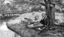 "Happy be thy Dreams!" by F. Dadd, 1881. Creator: W. I. Mosses
