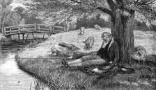 "Happy be thy Dreams!" by F. Dadd, 1881. Creator: W. I. Mosses