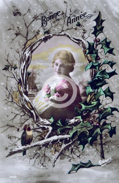 'Happy New Year', French postcard, c1900. Artist: Unknown