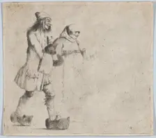 Happy Peasant and Monk, 1770. Creator: Henry William Bunbury