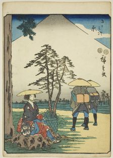 Hara, from the series "Fifty-three Stations [of the Tokaido] (Gojusan tsugi)," also known..., 1852. Creator: Ando Hiroshige
