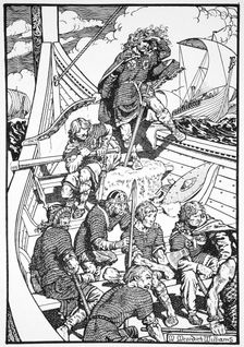 Harald Fairhair, King of Norway, 9th or 10th century (1913). Creator: Morris Meredith Williams