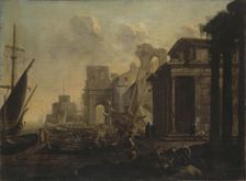 Harbour, 1652. Creator: Jan Miel