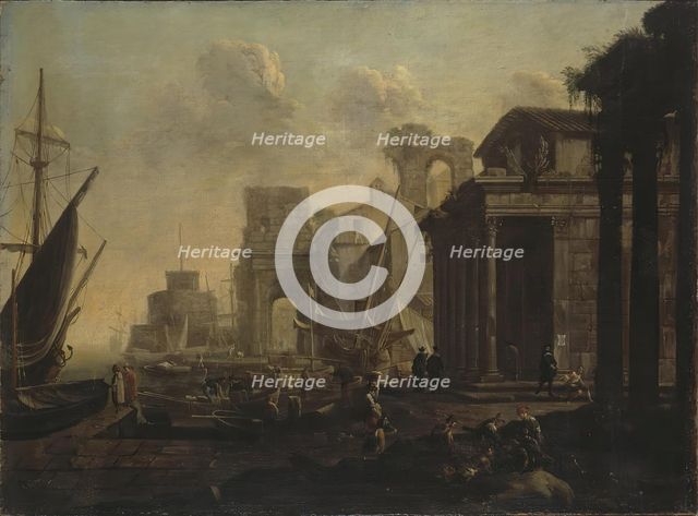 Harbour, 1652. Creator: Jan Miel.