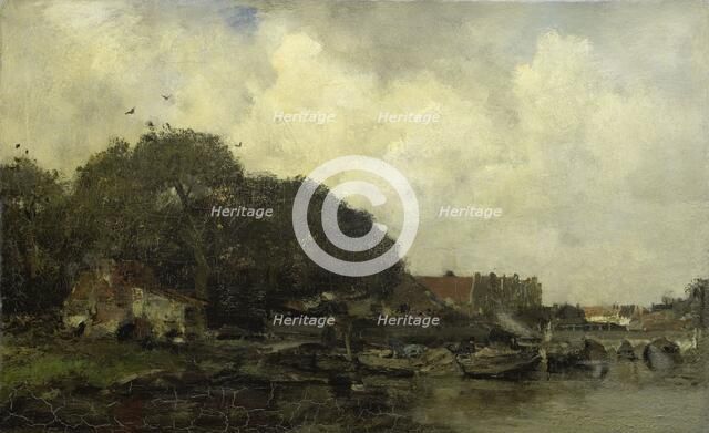 Harbour view, 1870-1899.  Creator: Jacob Henricus Maris.