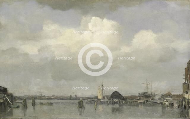Harbour view, c.1890.  Creator: Jacob Henricus Maris.