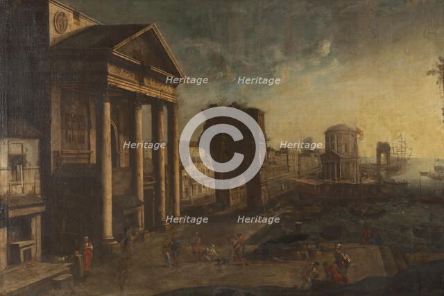 Harbour with Capriccio. Creator: Alessandro Salucci.