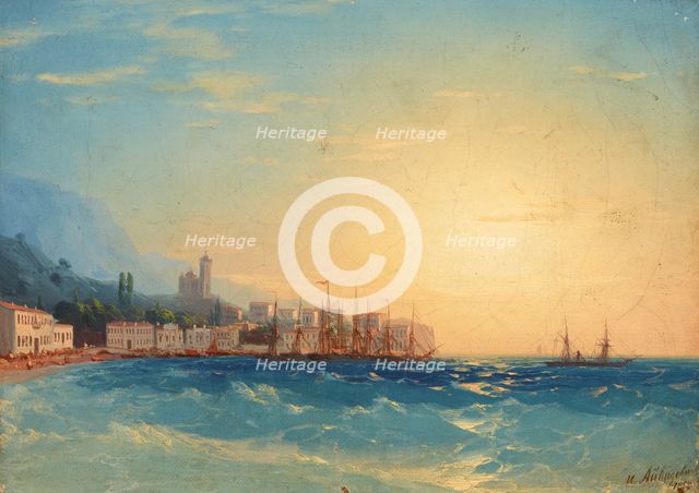 Harbour with Ships, 1858. Creator: Ivan Aivazovsky.