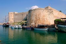 Harbour and castle, Kyrenia (Girne), North Cyprus. Creator: Peter Thompson