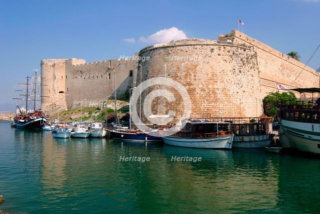 Harbour and castle, Kyrenia (Girne), North Cyprus. Creator: Peter Thompson.