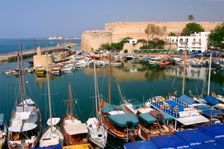 Harbour and castle, Kyrenia (Girne), North Cyprus. Creator: Peter Thompson