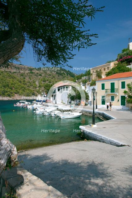 Harbour, Assos, Kefalonia, Greece. Creator: Peter Thompson.