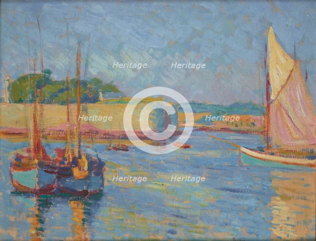 Harbour at Concarneau, 1908. Creator: Jozef Pankiewicz.