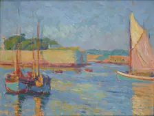 Harbour at Concarneau, 1908. Creator: Jozef Pankiewicz