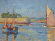 Harbour at Concarneau, 1908. Creator: Jozef Pankiewicz