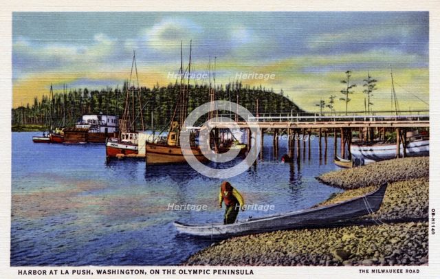 Harbour at La Push, Olympic Peninsula, Washington, USA, 1940. Artist: Unknown