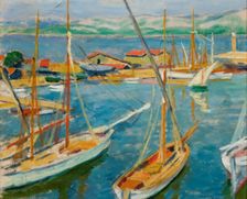 Harbour at Saint-Tropez, 1909. Creator: Jozef Pankiewicz