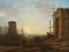 Harbour at Sunrise, c.1637-c.1638. Creator: Claude Lorrain