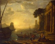 Harbour at Sunset, 1634. Creator: Claude Lorrain