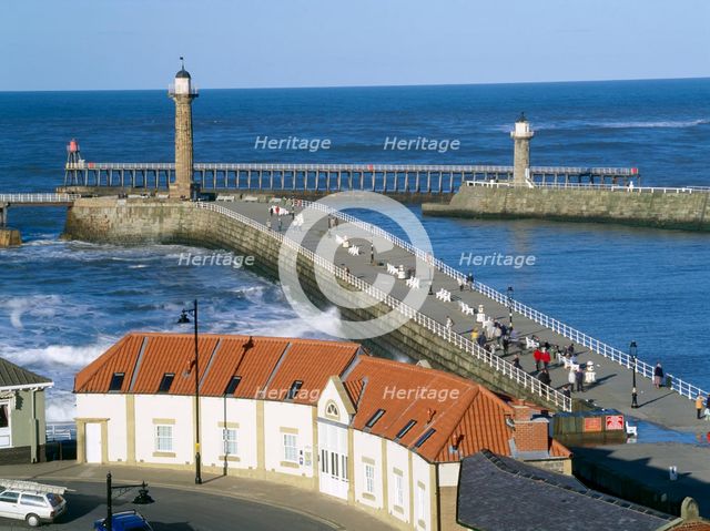 Harbour entrance, Whitby, North Yorkshire, 2010. Artist: Mike Kipling.