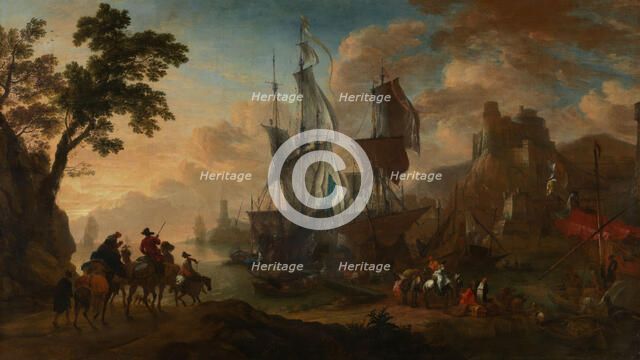 Harbour in the Levant, Last half of 17th century. Creator: Hendrick van Minderhout.