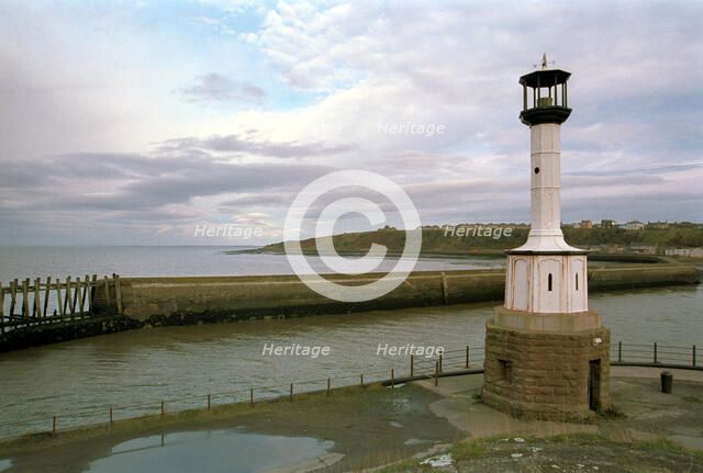 Harbour light, Maryport, Cumbria, 1999. Artist: P Williams