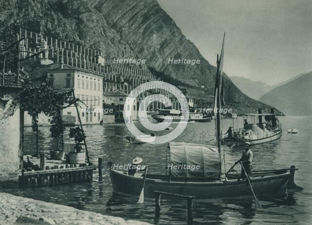 Harbour of Limone sul Garda, Italy, 1927. Artist: Eugen Poppel.
