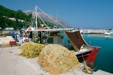 Harbour of Poros, Kefalonia, Greece. Creator: Peter Thompson