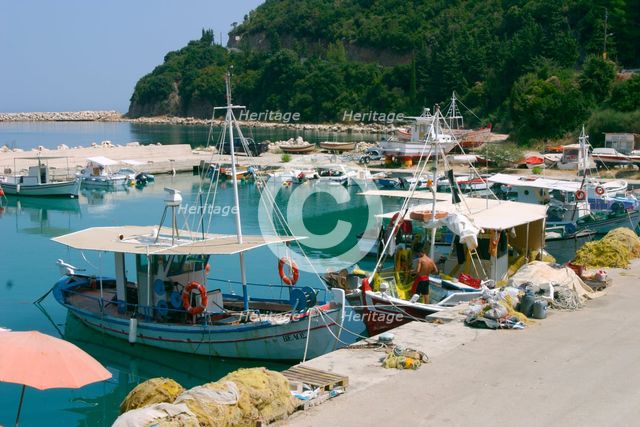 Harbour of Poros, Kefalonia, Greece. Creator: Peter Thompson.