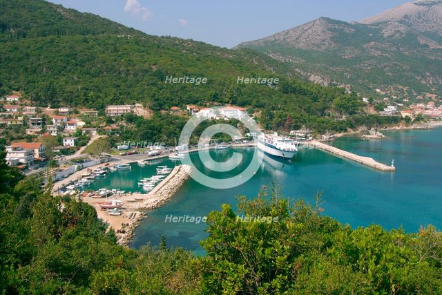 Harbour of Poros, Kefalonia, Greece. Creator: Peter Thompson.