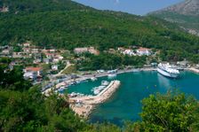 Harbour of Poros, Kefalonia, Greece. Creator: Peter Thompson