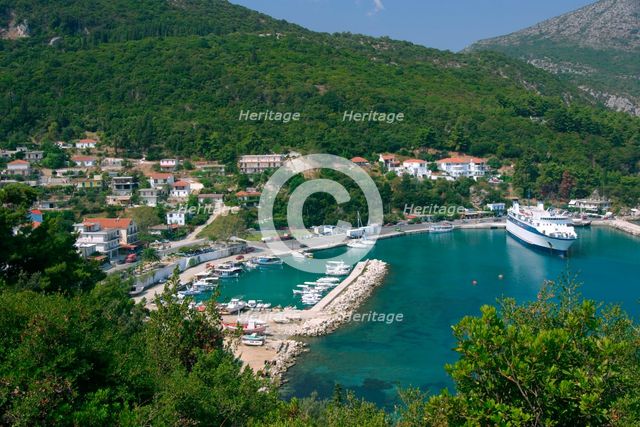 Harbour of Poros, Kefalonia, Greece. Creator: Peter Thompson.