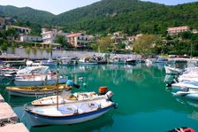 Harbour of Poros, Kefalonia, Greece. Creator: Peter Thompson