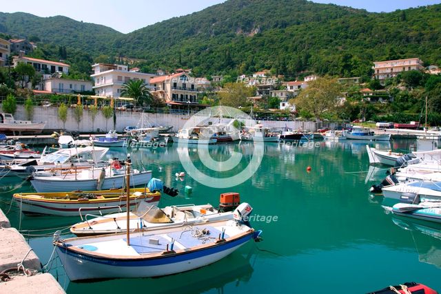 Harbour of Poros, Kefalonia, Greece. Creator: Peter Thompson.