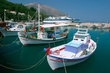 Harbour of Poros, Kefalonia, Greece. Creator: Peter Thompson