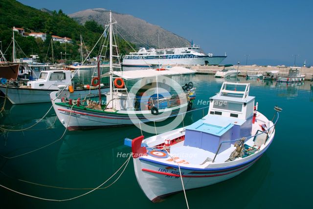Harbour of Poros, Kefalonia, Greece. Creator: Peter Thompson.