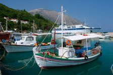 Harbour of Poros, Kefalonia, Greece. Creator: Peter Thompson