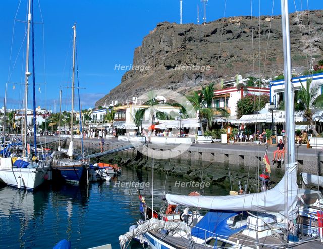 Harbour of Puerto de Mogan, Gran Canaria, Canary Islands. Creator: Peter Thompson.