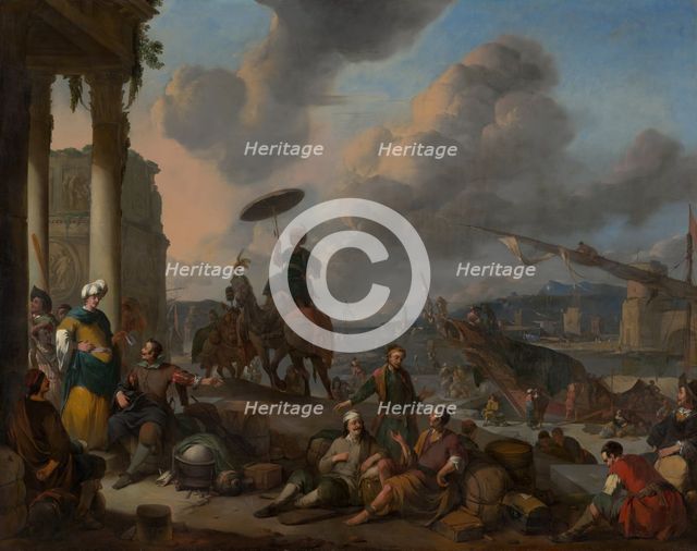 Harbour on the Mediterranean. Creator: Johannes Lingelbach.