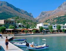 Harbour, Plakias, Crete, Greece. Creator: Peter Thompson