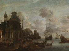 Harbour scene, 1673. Creator: Johannes Storck