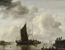 Harbour Scene with Reflecting Water, 1649. Creator: Jan van de Cappelle