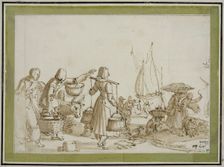 harbour scene, c.1611. Creator: Claes Jansz Visscher