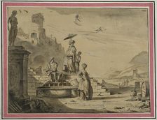 harbour scene. Creator: Unknown