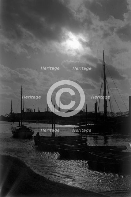 Harbour scene, Landskrona, Sweden, 1925. Creator: Unknown.