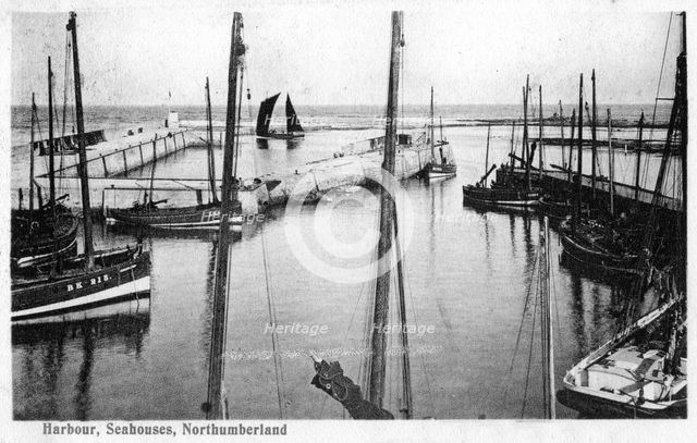 Harbour, Seahouses, Northumberland, 1905. Artist: Unknown