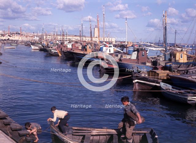 Harbour, Setúbal, Lisbon, Portugal, c1955.  Creator: Arthur Charles Kirby Ware.