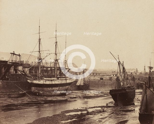 Harbour, Swansea, Wales, 1855. Creator: Alfred Rosling (British, 1802-c. 1880s).
