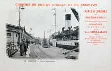 Harbour station, Dieppe, c1900