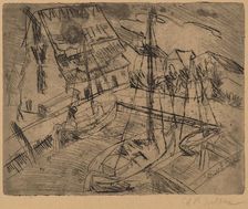 Harbor at Burgstaaken, 1913. Creator: Ernst Kirchner
